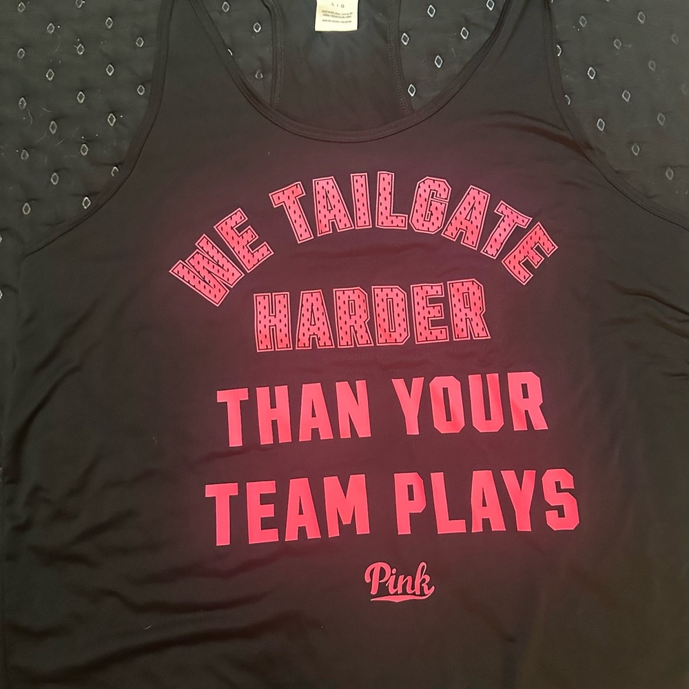 Black Racerback tank top from Pink Victoria’s Secret